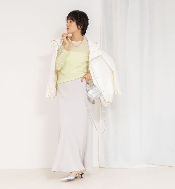 NOLLEY'S sophi「【追加】《オールシーズン対応》ウォッシャブルマットサテンナロースカート」|スカート|