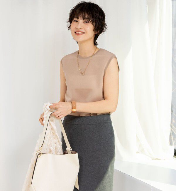 NOLLEY'S「《アンサンブル対応》ハーフシアーノースリーブプルオーバーニット」|ニット・セーター|