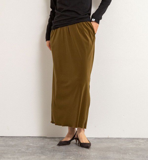 MAQWEL「【MAQWEL/マクウェル】ウォッシャブルベロアロングスカート」|スカート|