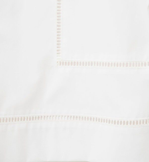 NOLLEY'S「ウォッシャブルはしごレース半袖ショートシャツ」|シャツ・ブラウス|