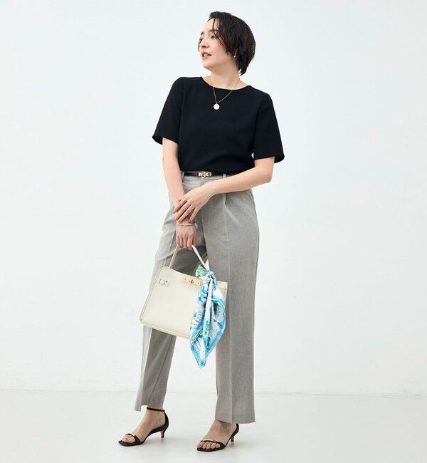 NOLLEY'S sophi「《セットアップ対応》ウォッシャブルブリーザブルシャンブレーセミワイドパンツ」|その他|