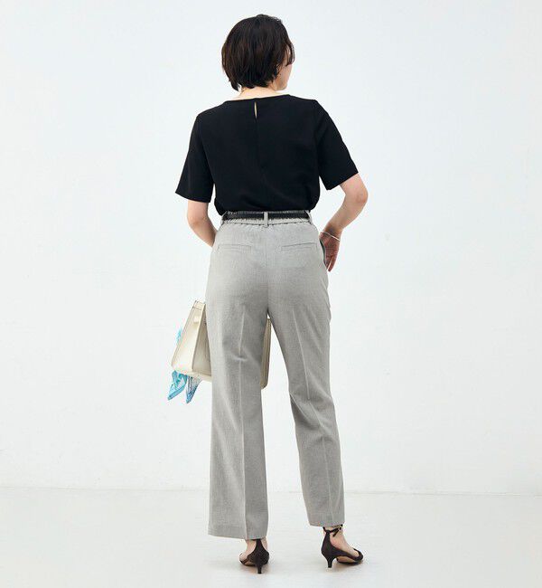 NOLLEY'S sophi「《セットアップ対応》ウォッシャブルブリーザブルシャンブレーセミワイドパンツ」|その他|