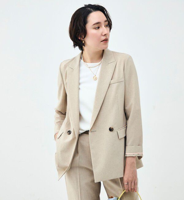 NOLLEY'S sophi「《セットアップ対応》ウォッシャブルブリーザブルシャンブレーダブルジャケット」|テーラードジャケット|