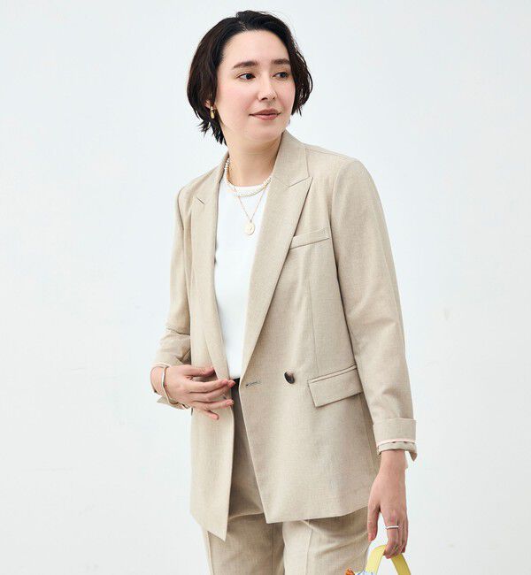 NOLLEY'S sophi「《セットアップ対応》ウォッシャブルブリーザブルシャンブレーダブルジャケット」|テーラードジャケット|