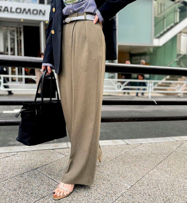 NOLLEY'S「ウォッシャブルラップ風ワイドパンツ」|その他|