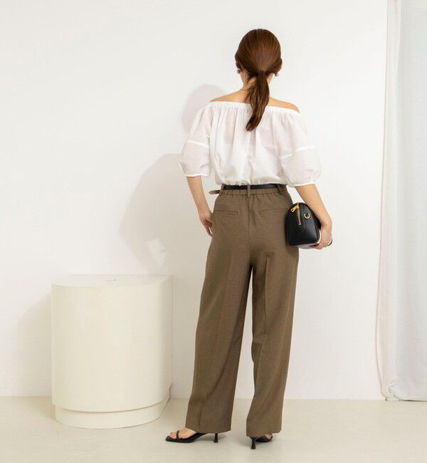 NOLLEY'S「ウォッシャブルラップ風ワイドパンツ」|その他|