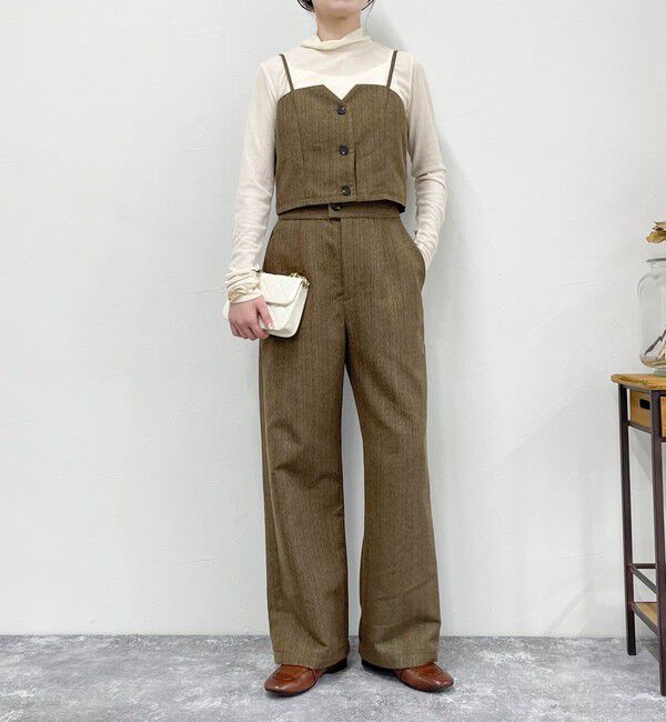 fredy emue「ヘリンボーンキャミビスチェ」|キャミソール|ベージュ系その他