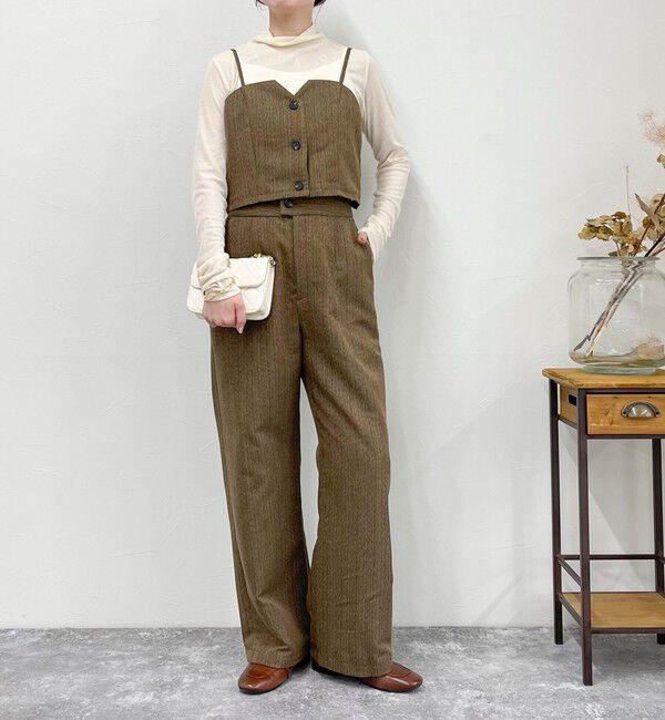 fredy emue「ヘリンボーンキャミビスチェ」|キャミソール|