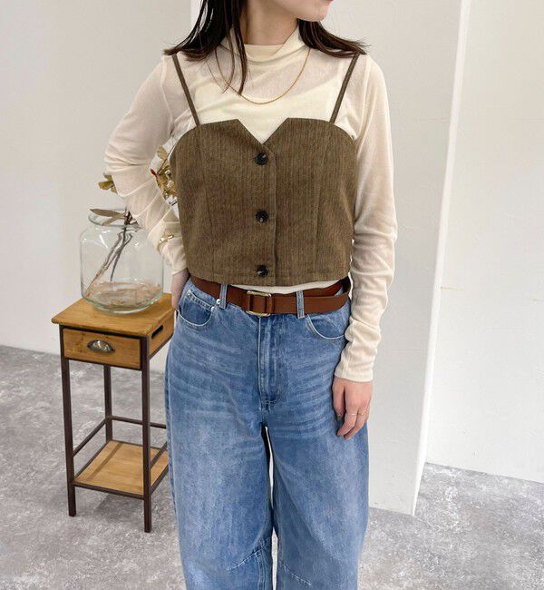 fredy emue「ヘリンボーンキャミビスチェ」|キャミソール|