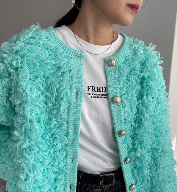 fredy emue「ニットフリンジカーディガン」|カーディガン|