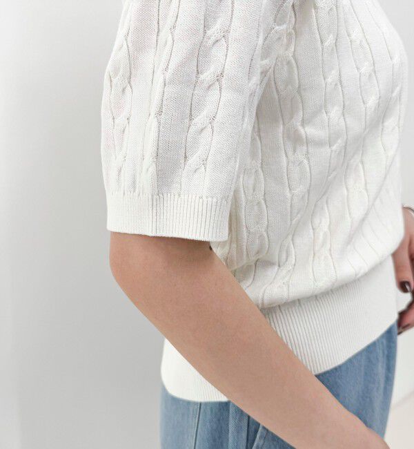 fredy emue「FR刺繍ケーブル柄ポケ付きプルオーバー」|ニット・セーター|