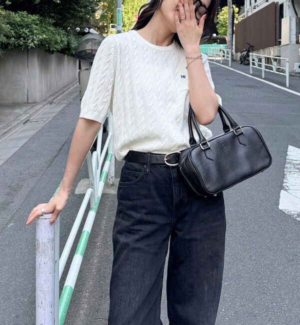 fredy emue「FR刺繍ケーブル柄ポケ付きプルオーバー」|ニット・セーター|