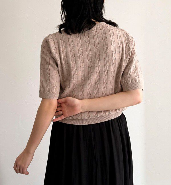 fredy emue「FR刺繍ケーブル柄ポケ付きプルオーバー」|ニット・セーター|