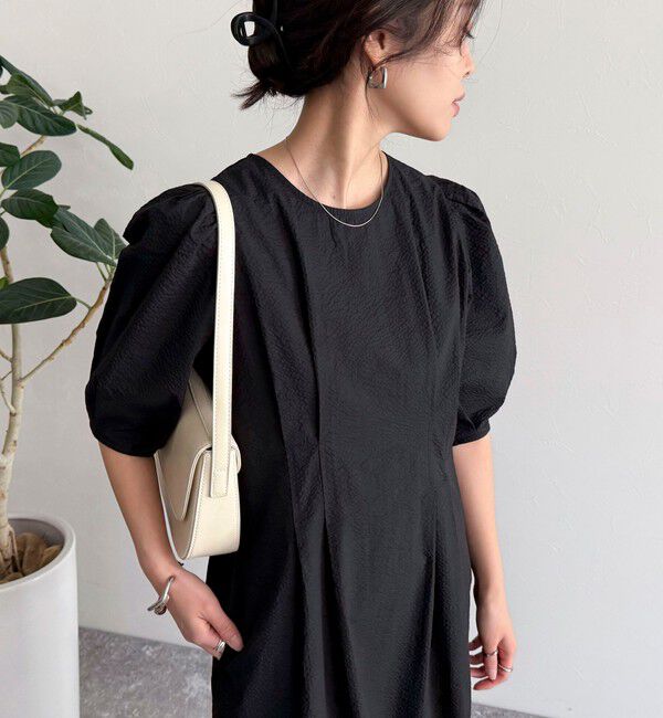 fredy emue「コットンリップルウエストシェイプワンピース」|ワンピース|