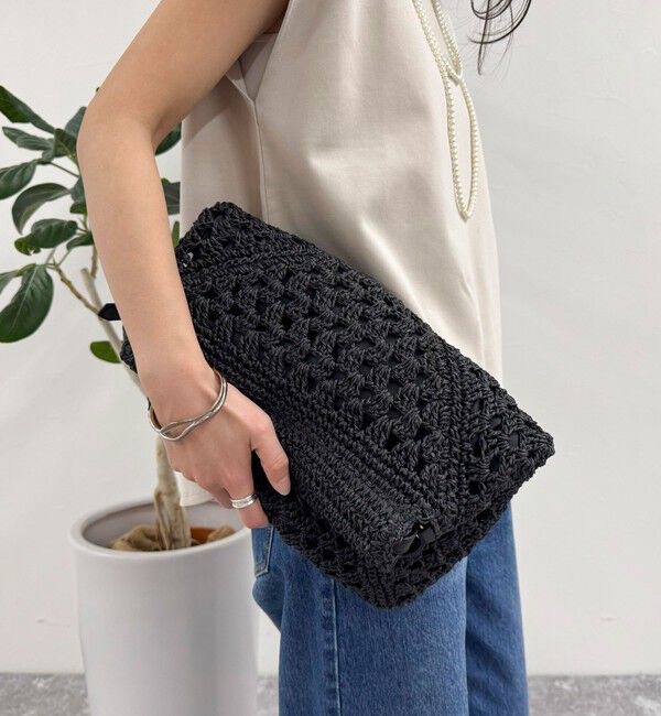 fredy emue「異素材ハンドルペーパートート＆ショルダーバッグ」|かごバッグ|