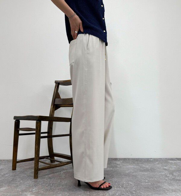 fredy emue「【低身長サイズ34有り】ドライポリイージーセミワイドパンツ」|チノ|