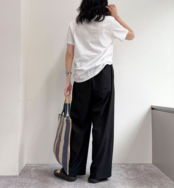 fredy emue「【低身長サイズ34有り】ドライポリイージーセミワイドパンツ」|チノ|