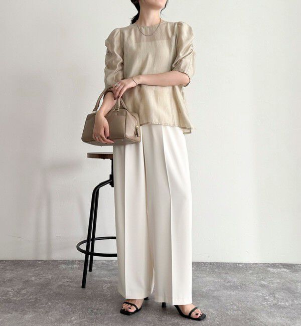 fredy emue「2WAYシアー袖ボリュームブラウス」|シャツ・ブラウス|