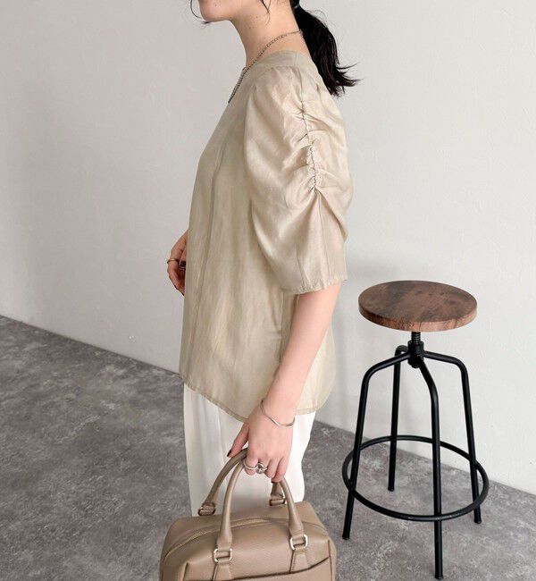 fredy emue「2WAYシアー袖ボリュームブラウス」|シャツ・ブラウス|