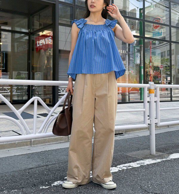 fredy emue「マルチウェイストライプノースリーブブラウス」|シャツ・ブラウス|