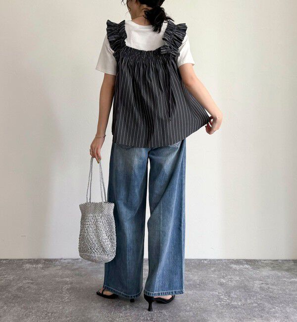 fredy emue「マルチウェイストライプノースリーブブラウス」|シャツ・ブラウス|