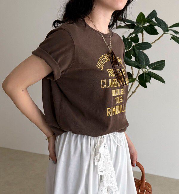 fredy emue「ヴィンテージライクピグメントTシャツ」|Tシャツ・カットソー|