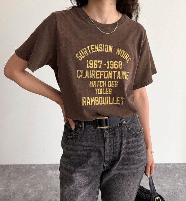 fredy emue「ヴィンテージライクピグメントTシャツ」|Tシャツ・カットソー|