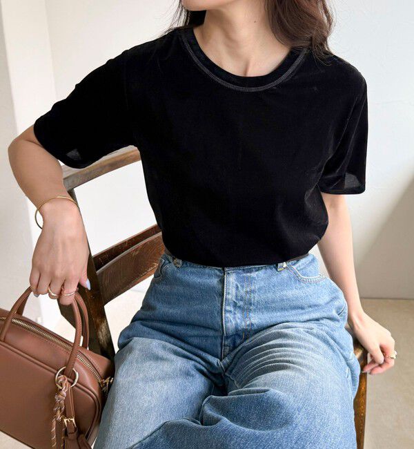 fredy emue「ベロア半袖Tシャツ」|Tシャツ・カットソー|