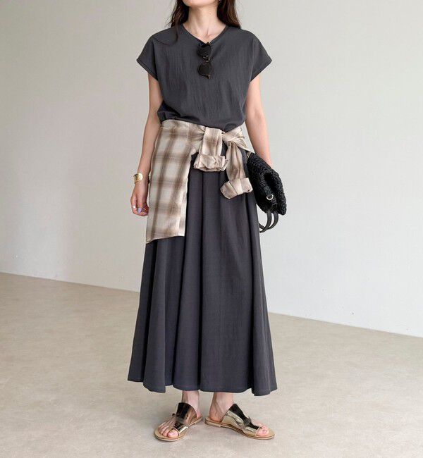 fredy emue「《セットアップ対応》タンブラー鹿の子フレアースカート」|スカート|