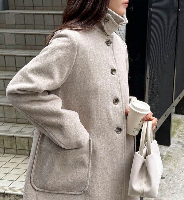 fredy emue「Super100ステンカラーミドルコート」|ダッフルコート|