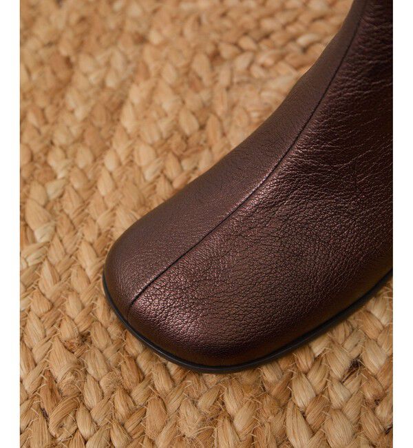 SALON adam et rope'「【WEB限定】レザースクエアトゥヒールショートブーツ」|ロングブーツ|