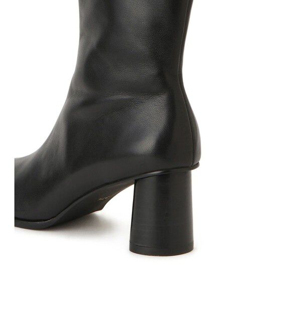 SALON adam et rope'「【WEB限定】レザースクエアトゥヒールショートブーツ」|ロングブーツ|