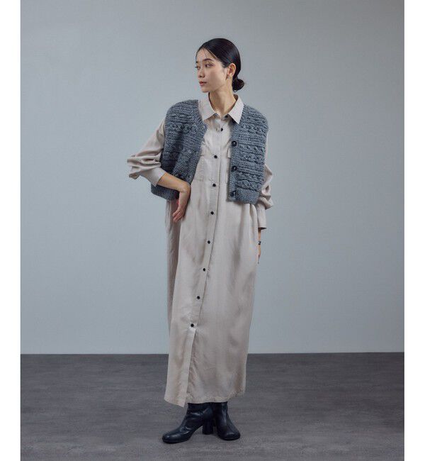 SALON adam et rope'「【WEB限定】レザースクエアトゥヒールショートブーツ」|ロングブーツ|