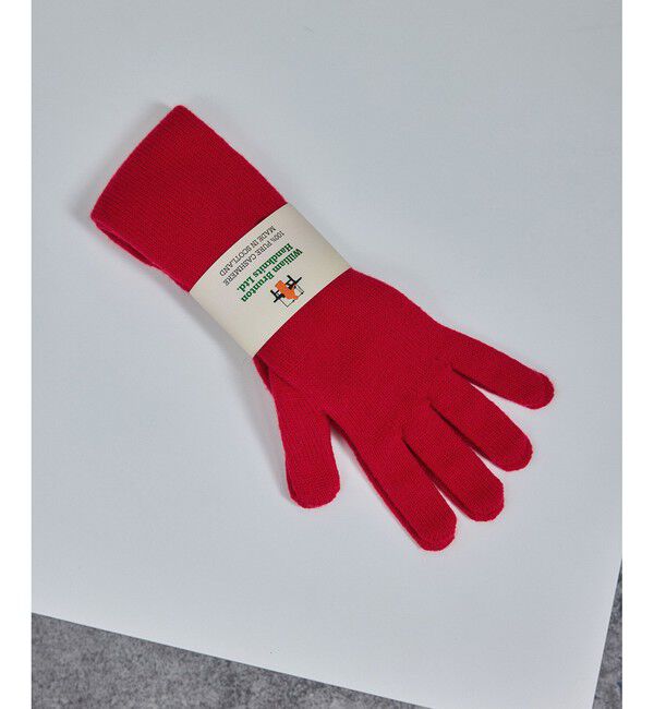 SALON adam et rope'「【William Brunton】2ply ロンググローブ カールトップ」|手袋|レッド(60)