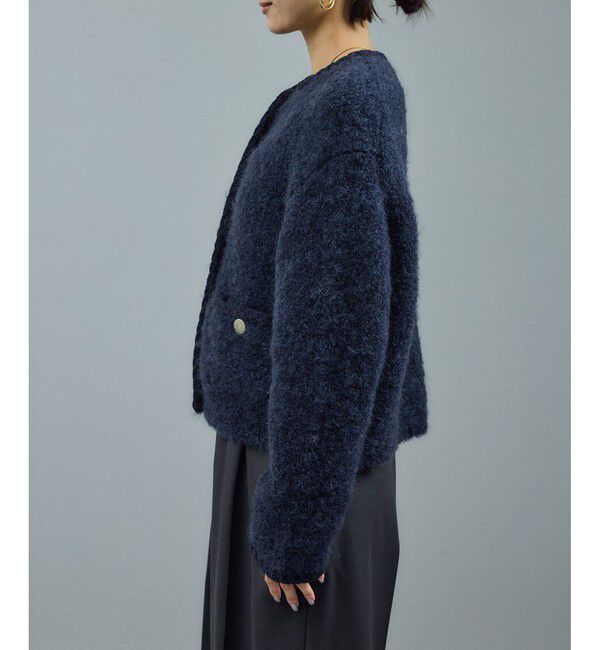 SALON adam et rope'「プードルニットクルーネックカーディガン」|カーディガン|