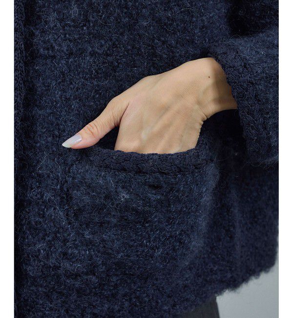 SALON adam et rope'「プードルニットクルーネックカーディガン」|カーディガン|