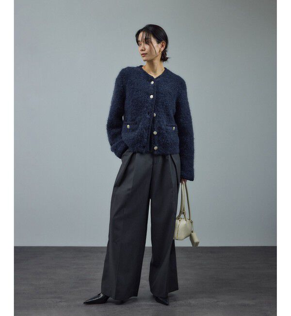 SALON adam et rope'「プードルニットクルーネックカーディガン」|カーディガン|