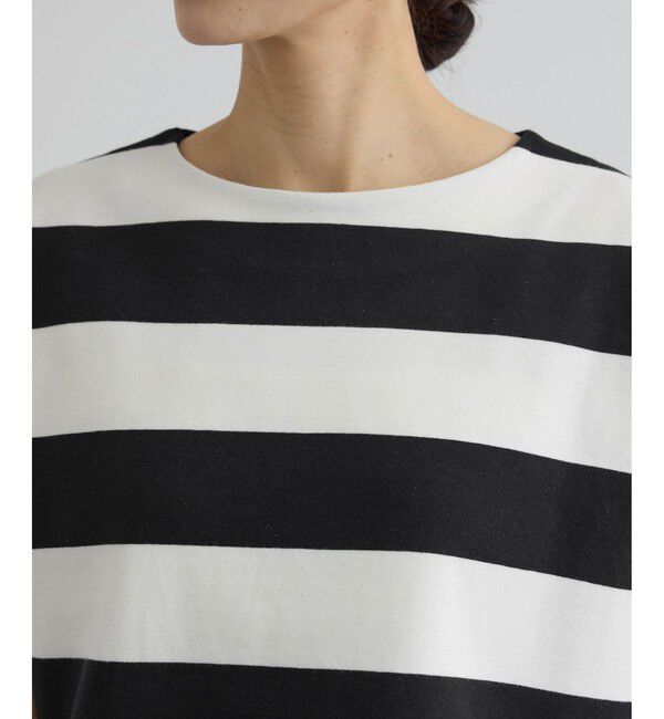 SALON adam et rope'「【WEB限定】ポンチボーダークルーネックTシャツ」|Tシャツ・カットソー|