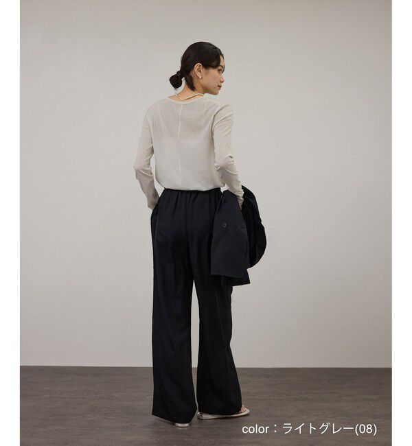 SALON adam et rope'「【WEB限定】ハイツイストシアーロンT」|Tシャツ・カットソー|