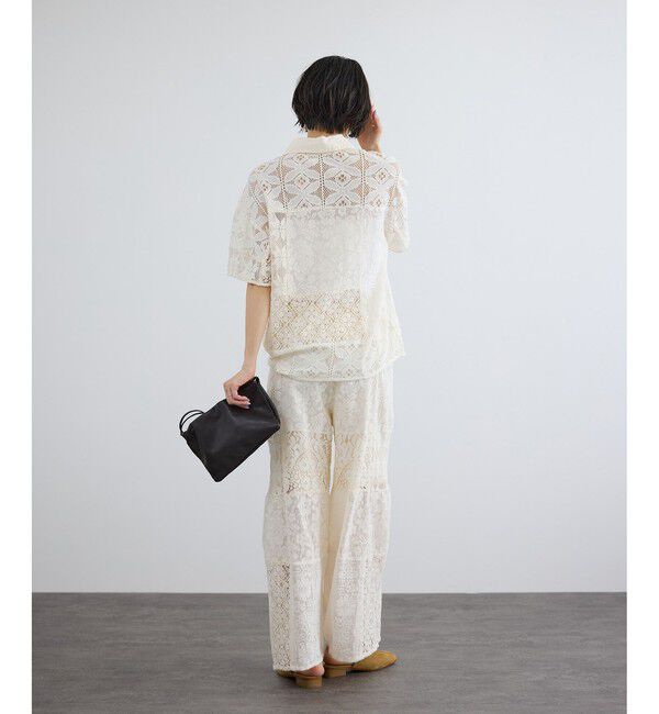 SALON adam et rope'「【WEB限定】パッチワークレースパンツ / セットアップ対応」|チノ|