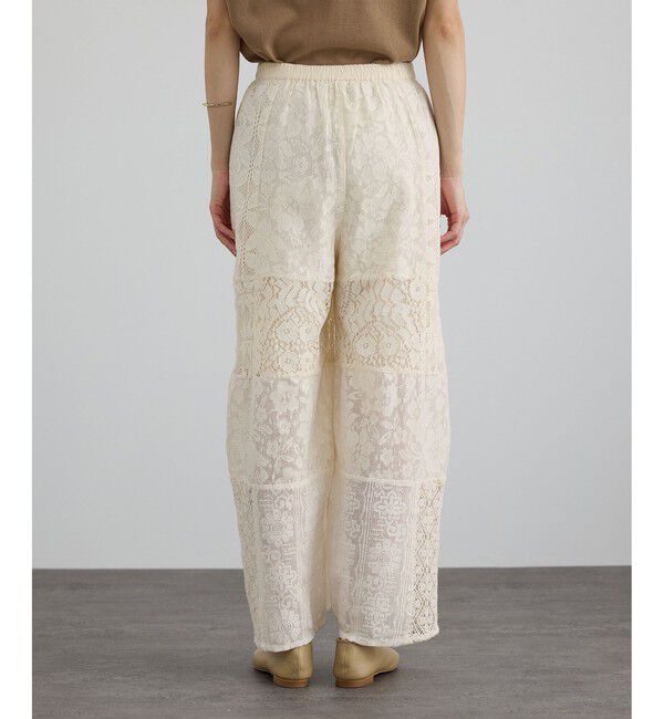 SALON adam et rope'「【WEB限定】パッチワークレースパンツ / セットアップ対応」|チノ|