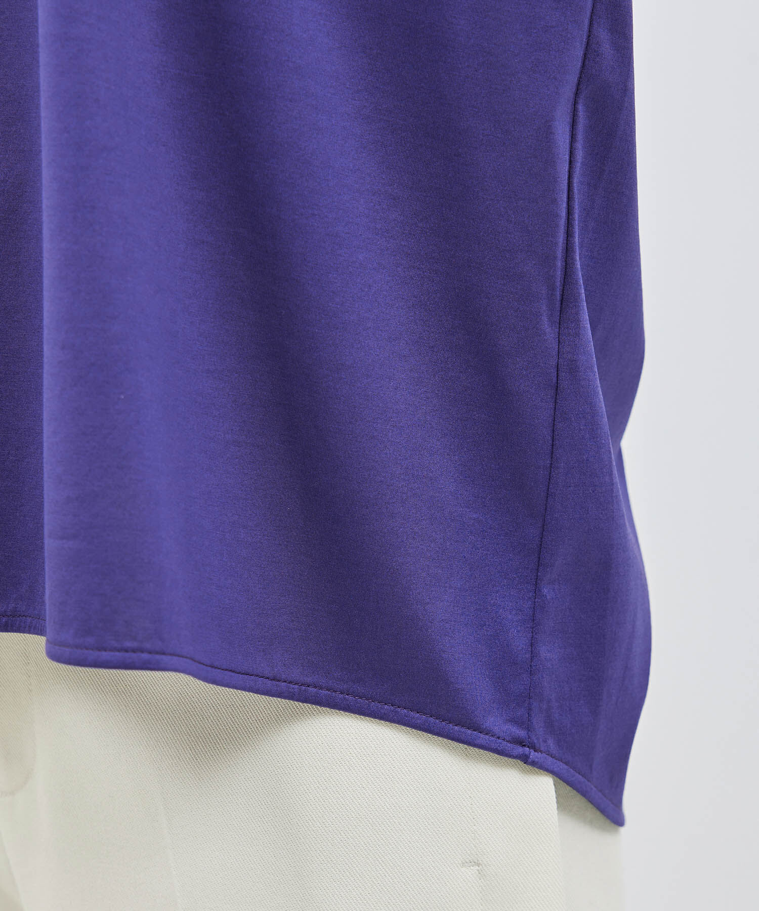 ROPE「【洗える】クリア天竺Vネック5分袖カットソー」|Tシャツ・カットソー|