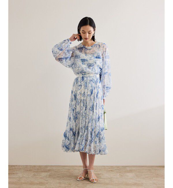 ROPE「【洗える】トワルドジュイタックプリーツスカート」|スカート|