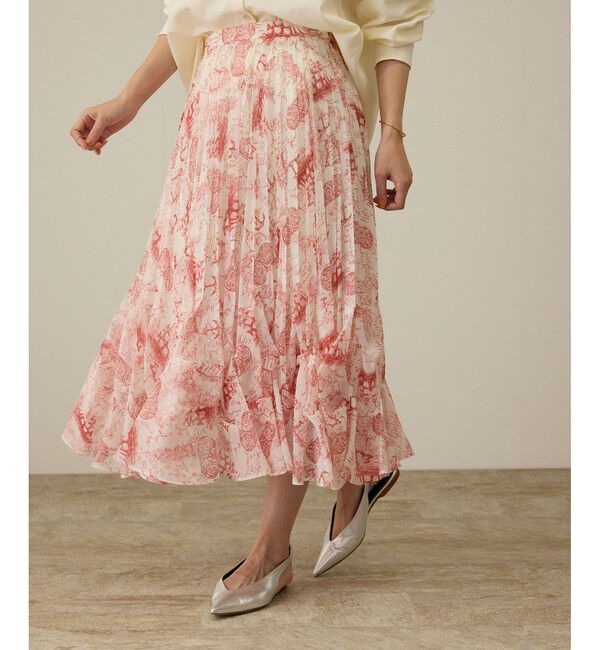 ROPE「【洗える】トワルドジュイタックプリーツスカート」|スカート|