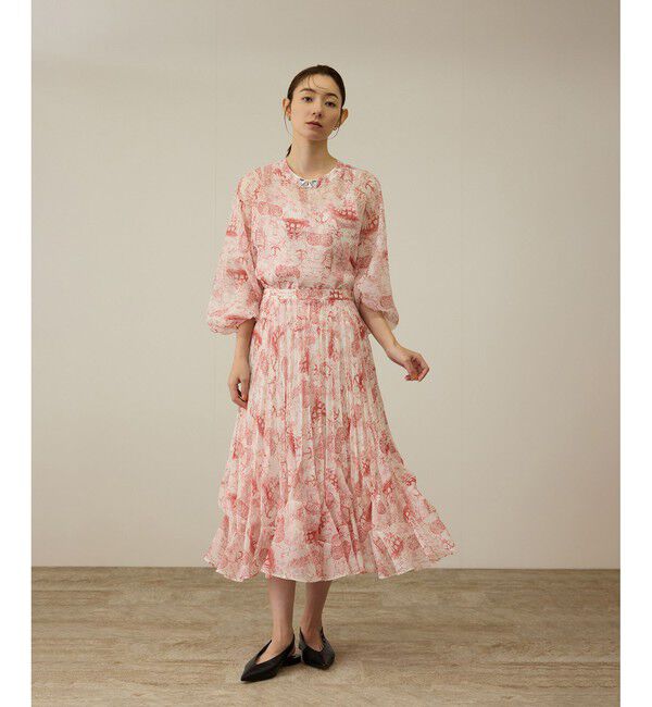 ROPE「【洗える】トワルドジュイタックプリーツスカート」|スカート|