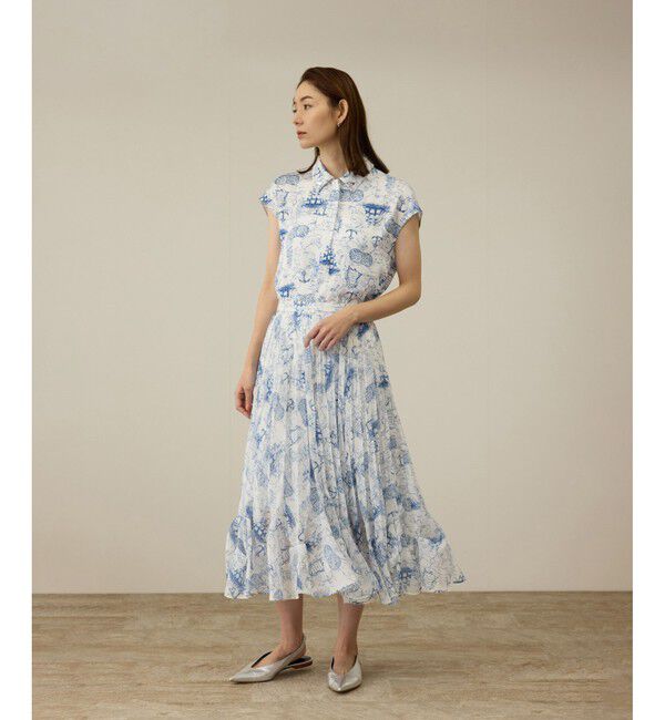 ROPE「【洗える】トワルドジュイタックプリーツスカート」|スカート|