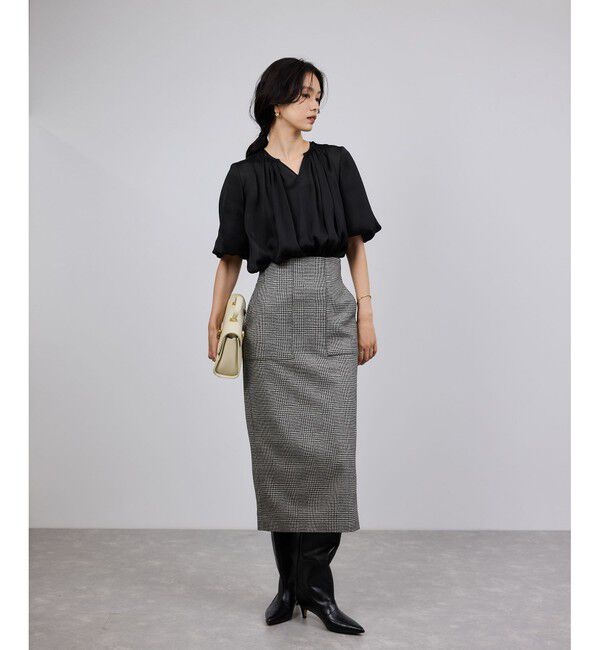 ROPE「楊柳スキッパーブラウス/イージーケア」|シャツ・ブラウス|