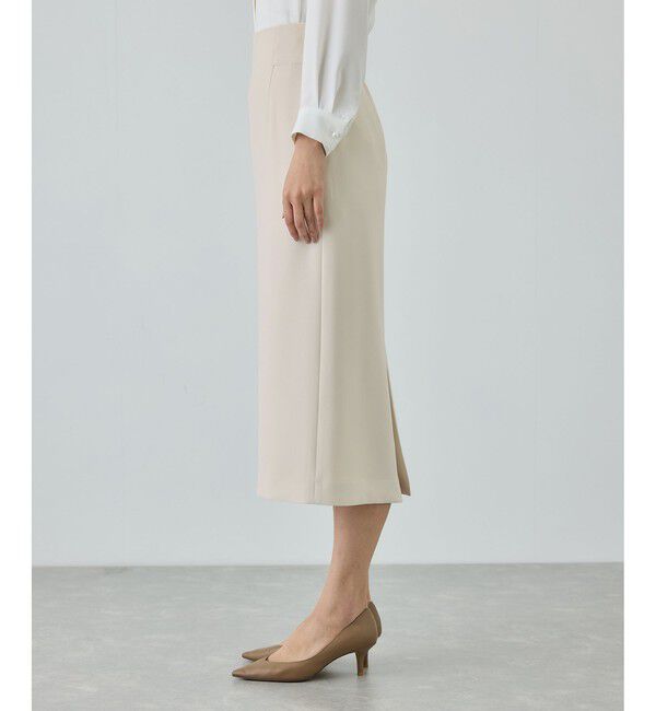 ROPE「トリアセダブルクロス ハイウエストタイトスカート/セットアップ対応・イージーケア・26SS」|スカート|