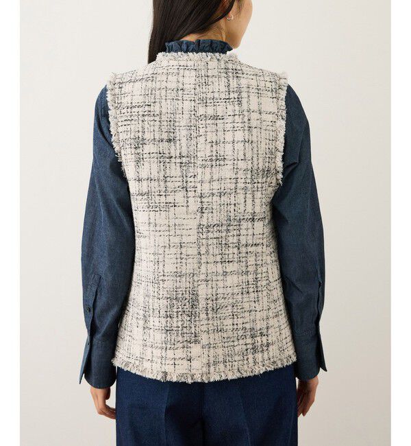 ROPE「ツイードVネックジレ」|ベスト・ジレ|