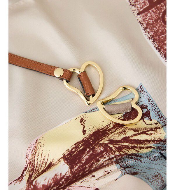 ROPE「ハートモチーフ スカーフホルダー」|キーケース|キャメル(25)